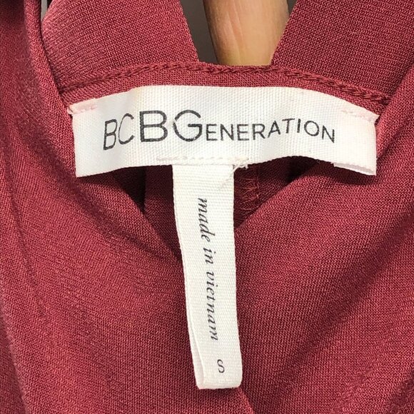 BCBGeneration Dark Rose Surpliced V-Neck Side Tie Mini Dress size S - Picture 5 of 16